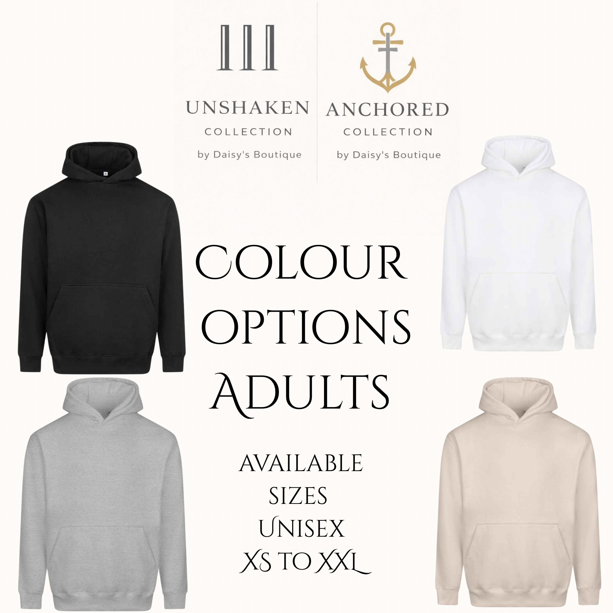 UNSHAKEN COLLECTION
by Daisy’s Boutique
UNSHAKEN  Adult HOODIE
