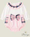 Pink Tartan Romper
